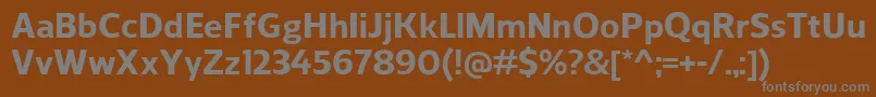 ReganExtrabold-Schriftart – Graue Schriften auf braunem Hintergrund