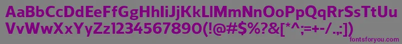ReganExtrabold Font – Purple Fonts on Gray Background