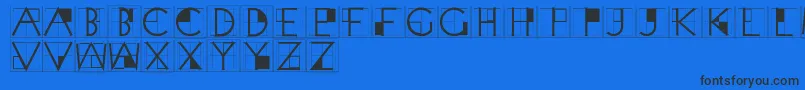 XperimentypothreeCrazy Font – Black Fonts on Blue Background