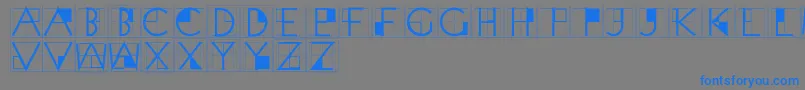 XperimentypothreeCrazy Font – Blue Fonts on Gray Background