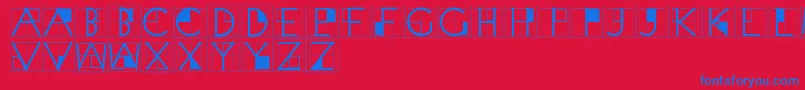 XperimentypothreeCrazy Font – Blue Fonts on Red Background