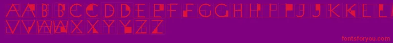 XperimentypothreeCrazy Font – Red Fonts on Purple Background