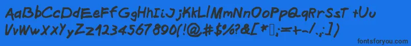 Middleschoolsucks1 Font – Black Fonts on Blue Background