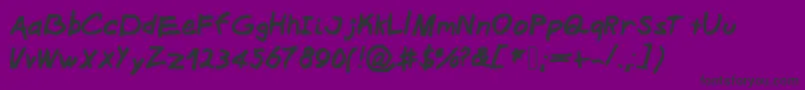 Middleschoolsucks1-Schriftart – Schwarze Schriften auf violettem Hintergrund