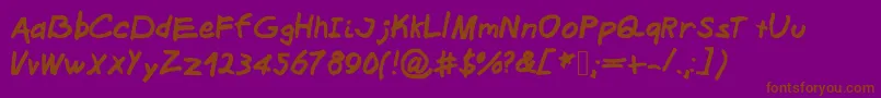 Middleschoolsucks1 Font – Brown Fonts on Purple Background