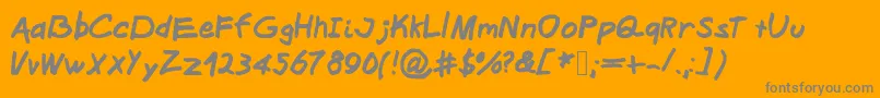 Middleschoolsucks1 Font – Gray Fonts on Orange Background