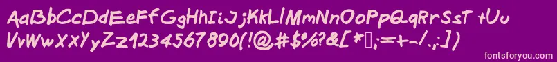 Middleschoolsucks1 Font – Pink Fonts on Purple Background