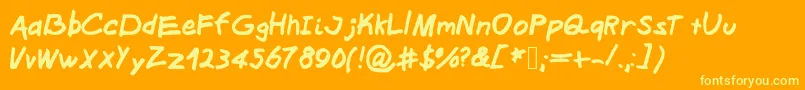 Middleschoolsucks1 Font – Yellow Fonts on Orange Background