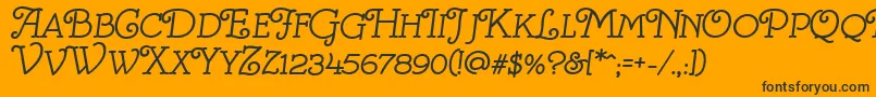 VillaAvgustina Font – Black Fonts on Orange Background