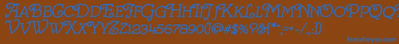 VillaAvgustina Font – Blue Fonts on Brown Background