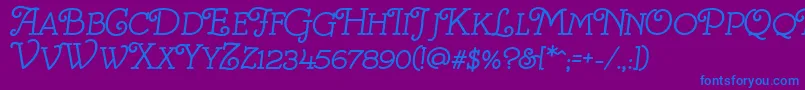 VillaAvgustina Font – Blue Fonts on Purple Background