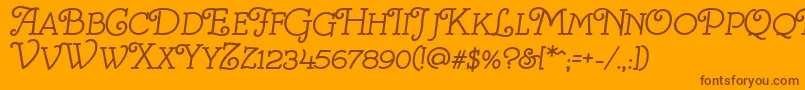 VillaAvgustina Font – Brown Fonts on Orange Background