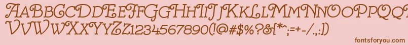 VillaAvgustina Font – Brown Fonts on Pink Background