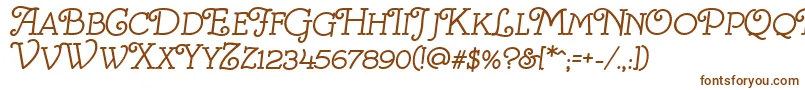 VillaAvgustina Font – Brown Fonts on White Background