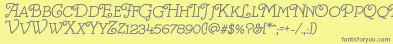 VillaAvgustina Font – Gray Fonts on Yellow Background