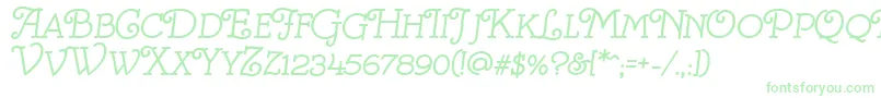 VillaAvgustina Font – Green Fonts on White Background