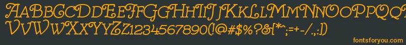 VillaAvgustina Font – Orange Fonts on Black Background