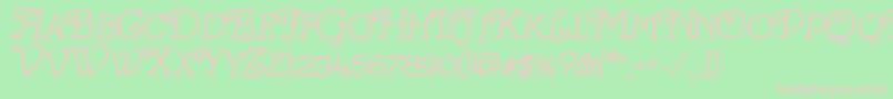 VillaAvgustina Font – Pink Fonts on Green Background