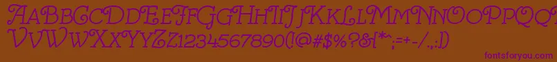 VillaAvgustina Font – Purple Fonts on Brown Background