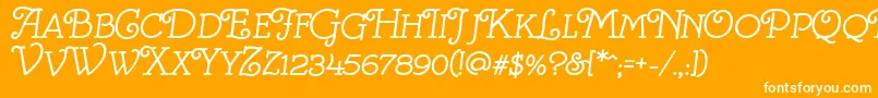 VillaAvgustina Font – White Fonts on Orange Background