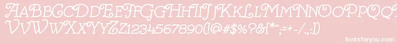 VillaAvgustina Font – White Fonts on Pink Background