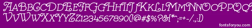 VillaAvgustina Font – White Fonts on Purple Background