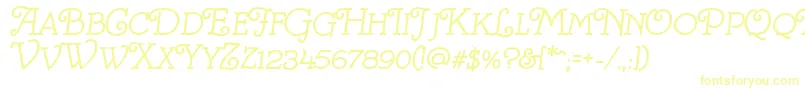 VillaAvgustina Font – Yellow Fonts on White Background