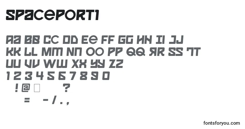 Spaceport1-fontti – aakkoset, numerot, erikoismerkit