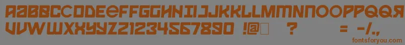 Spaceport1 Font – Brown Fonts on Gray Background