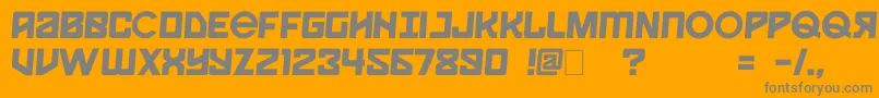 Spaceport1 Font – Gray Fonts on Orange Background