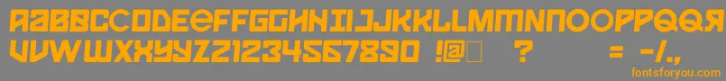 Spaceport1 Font – Orange Fonts on Gray Background