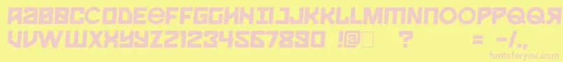 Spaceport1 Font – Pink Fonts on Yellow Background