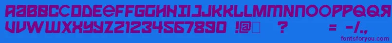 Spaceport1 Font – Purple Fonts on Blue Background