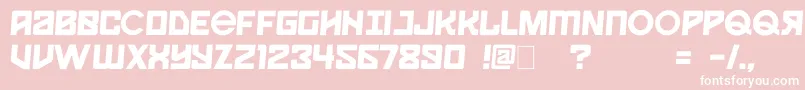 Spaceport1 Font – White Fonts on Pink Background