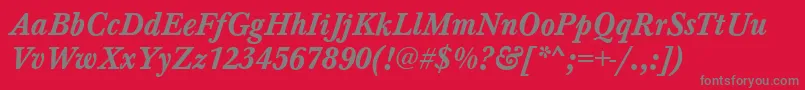 Baskerville ffy Font – Gray Fonts on Red Background