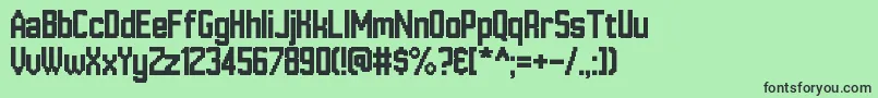 fuente HannoverMesseSans – Fuentes Negras Sobre Fondo Verde