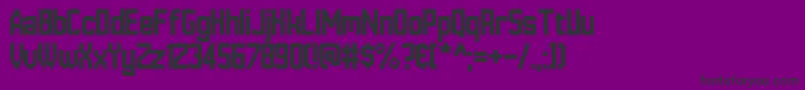 フォントHannoverMesseSans – 紫の背景に黒い文字