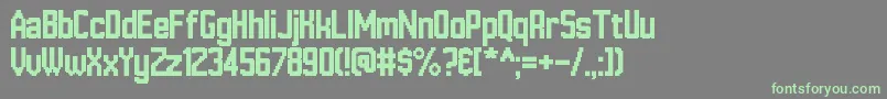 HannoverMesseSans Font – Green Fonts on Gray Background