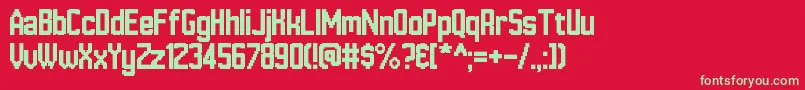 HannoverMesseSans Font – Green Fonts on Red Background