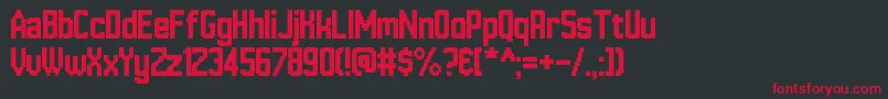 HannoverMesseSans Font – Red Fonts on Black Background