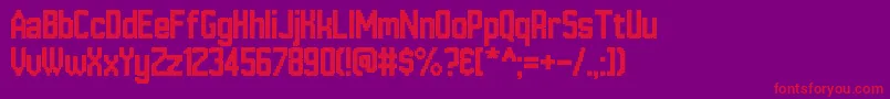HannoverMesseSans-fontti – punaiset fontit violetilla taustalla