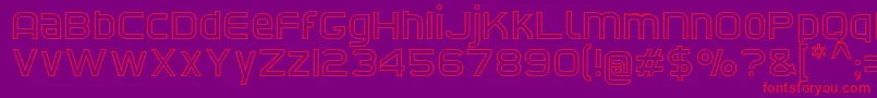 CatNorthLicht Font – Red Fonts on Purple Background