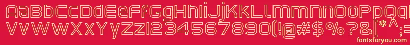 CatNorthLicht Font – Yellow Fonts on Red Background