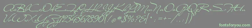Carolina-Schriftart – Grüne Schriften auf grauem Hintergrund