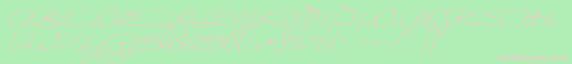 Шрифт Carolina – розовые шрифты на зелёном фоне