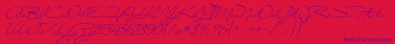 Carolina Font – Purple Fonts on Red Background
