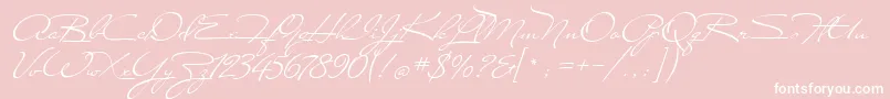 Шрифт Carolina – белые шрифты на розовом фоне