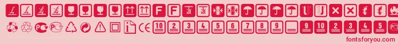 Noticestd Font – Red Fonts on Pink Background
