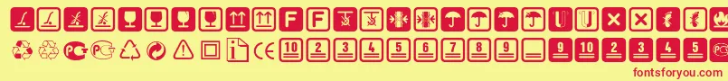 フォントNoticestd – 赤い文字の黄色い背景