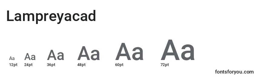 Lampreyacad Font Sizes
